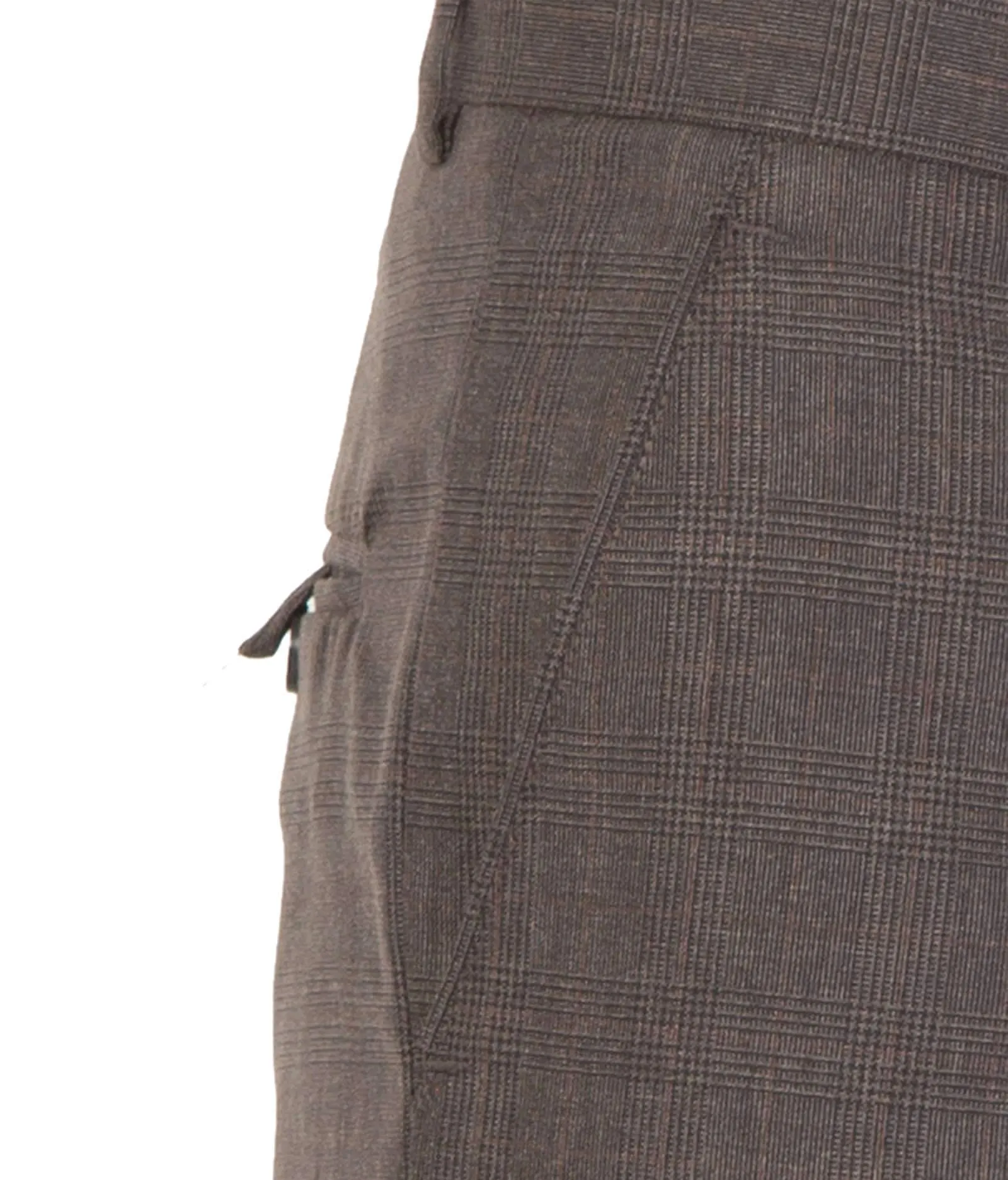 American-Elm Men Redish Brown Cotton Formal Trouser