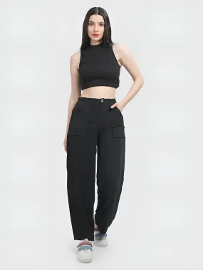 Black Colour | Women Formal Trousers Regular Fit