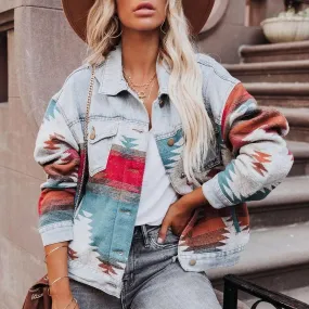 Boho Chic Retro Denim Jacket