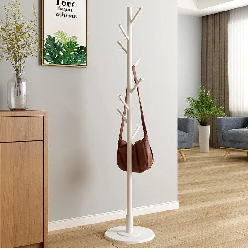 Chic Botanica Freestanding Wooden Coat Rack - Elegant Organizer for Jackets, Hats, and Bags