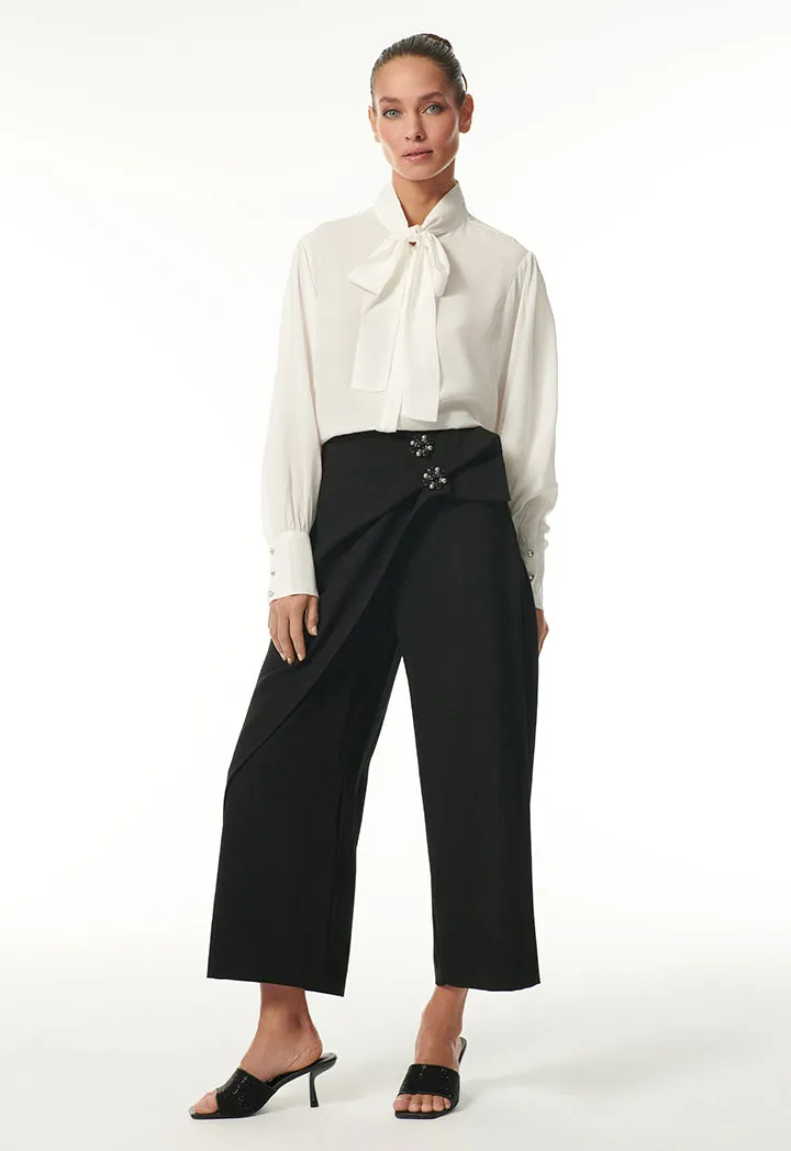 Choice Trouser With Embellished Detail Black