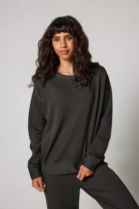 Curve Luxe Lounge Sweatshirt - Black Coffee