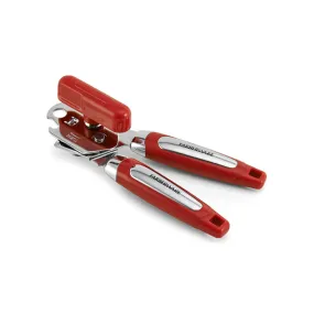 Farberware Professional Can Opener with Built-in Bottle Opener in Red