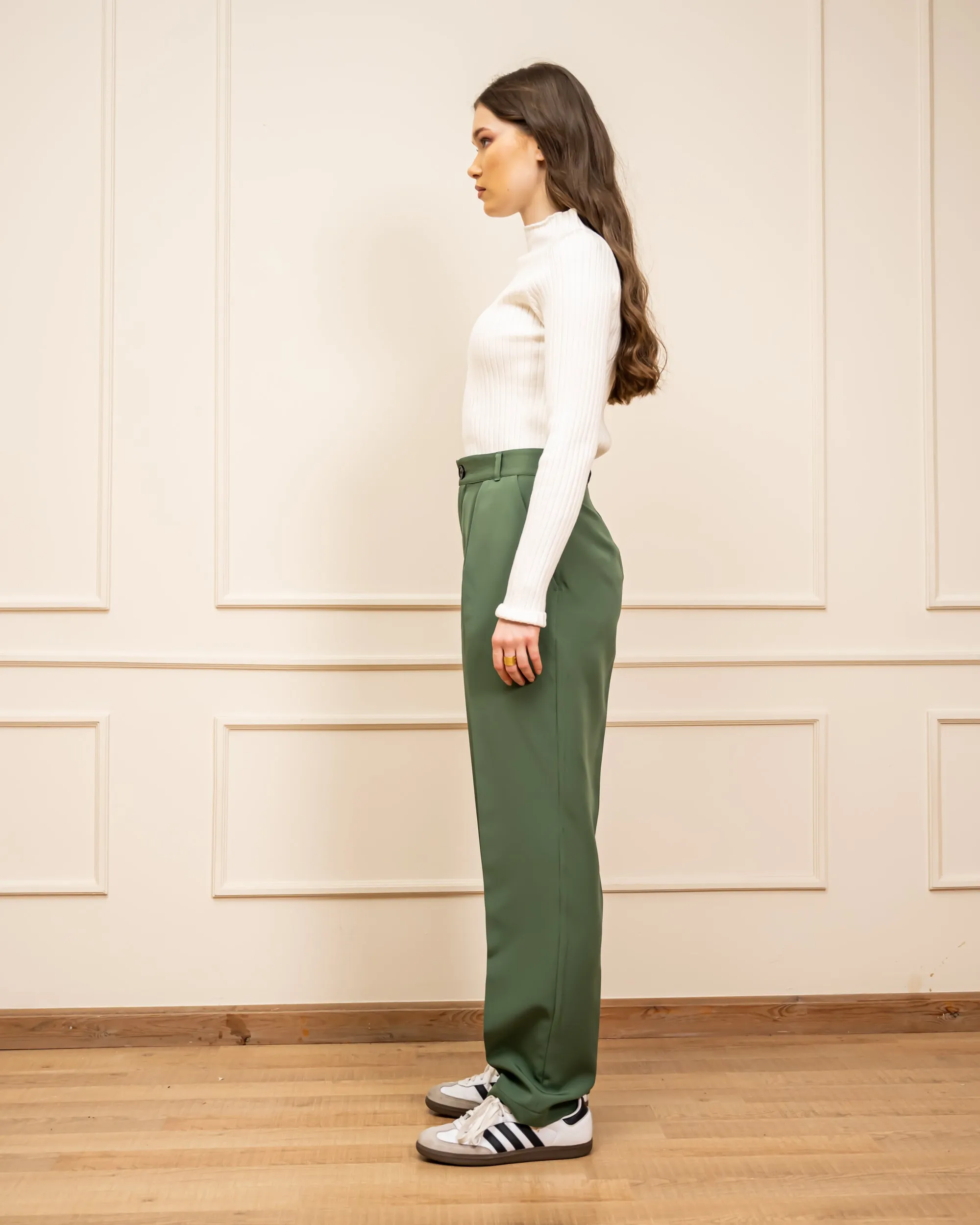 FORMAL TROUSERS -OLIVE