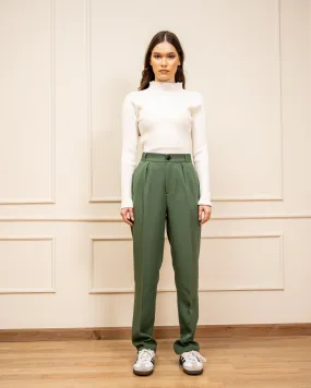 FORMAL TROUSERS -OLIVE