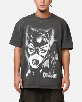 Goat Crew X DC Batman Catwoman Heavyweight T-Shirt Black Wash