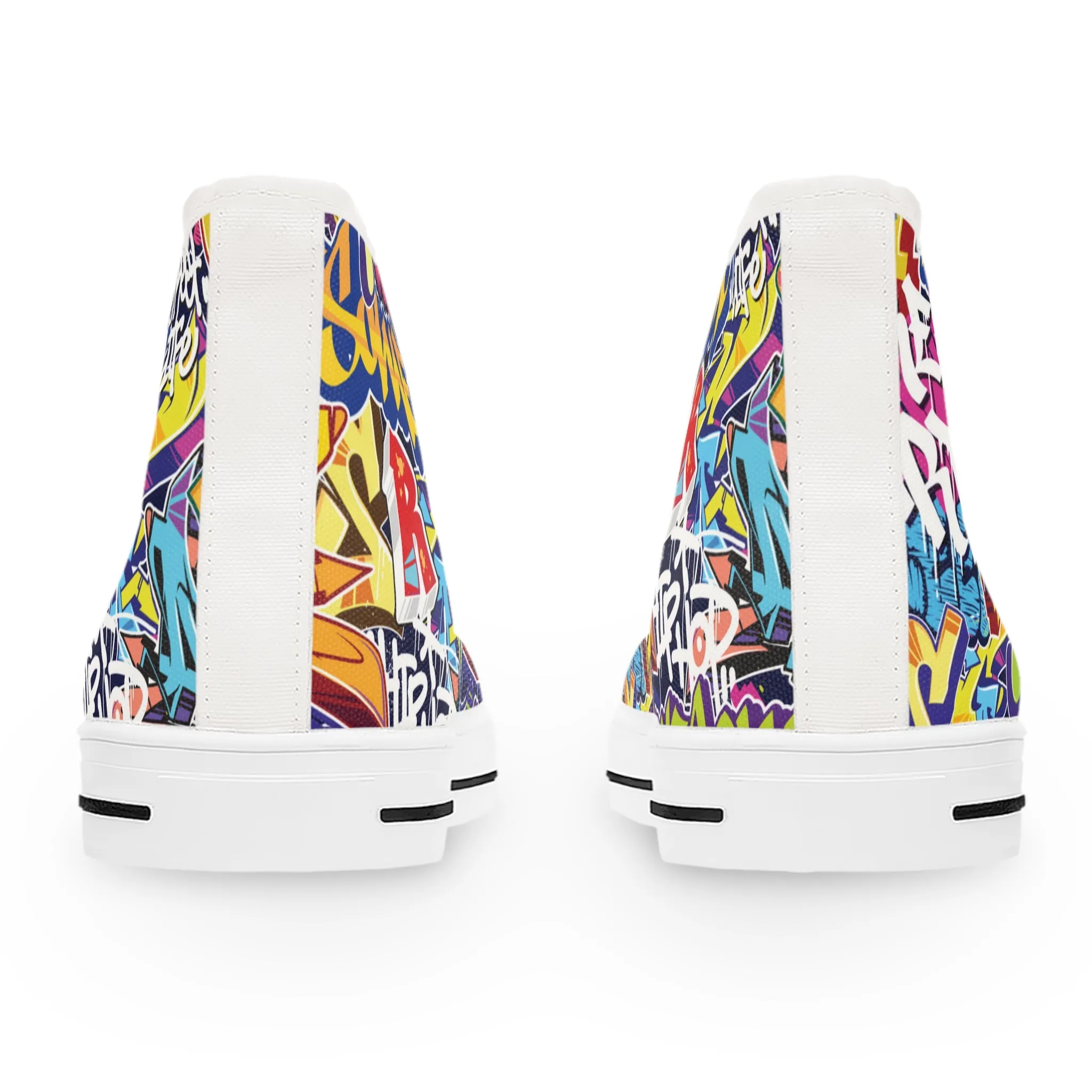 Graffiti Groove - Women's High-Top Sneakers