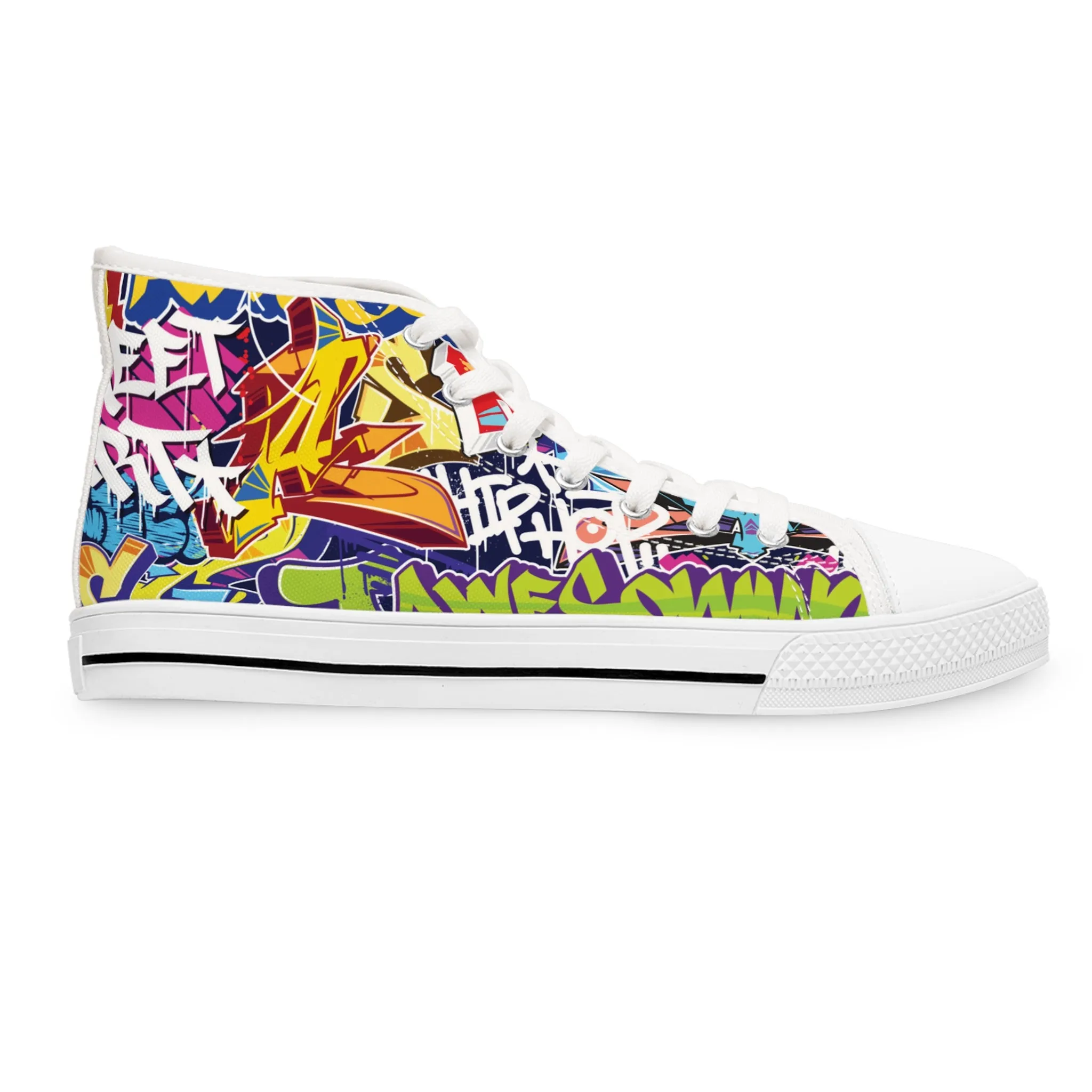 Graffiti Groove - Women's High-Top Sneakers