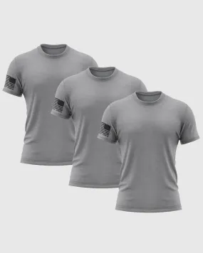 Heather Grey Flag T-Shirt (3 Pack)