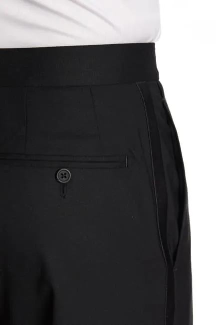 JB BRITCHES Black Woven Two Button Notch Lapel Regular Fit Tuxedo