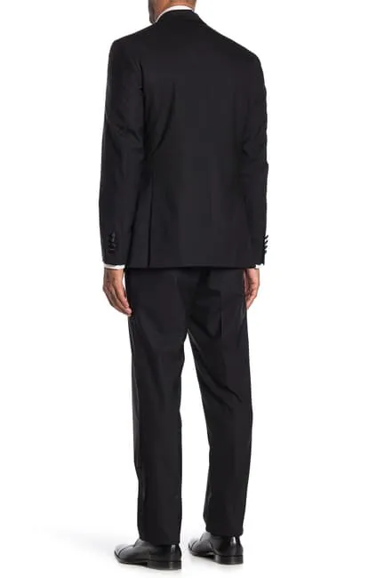 JB BRITCHES Black Woven Two Button Notch Lapel Regular Fit Tuxedo