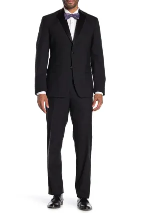 JB BRITCHES Black Woven Two Button Notch Lapel Regular Fit Tuxedo