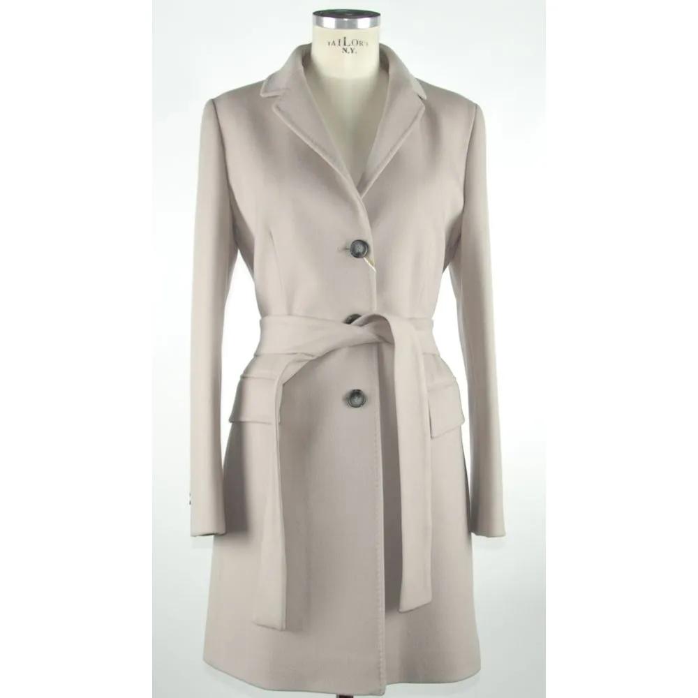 Made in Italy Gray Wool Women Coat