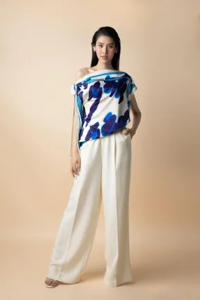 Magarita Straight Wide Leg Wool Floor Length Pants