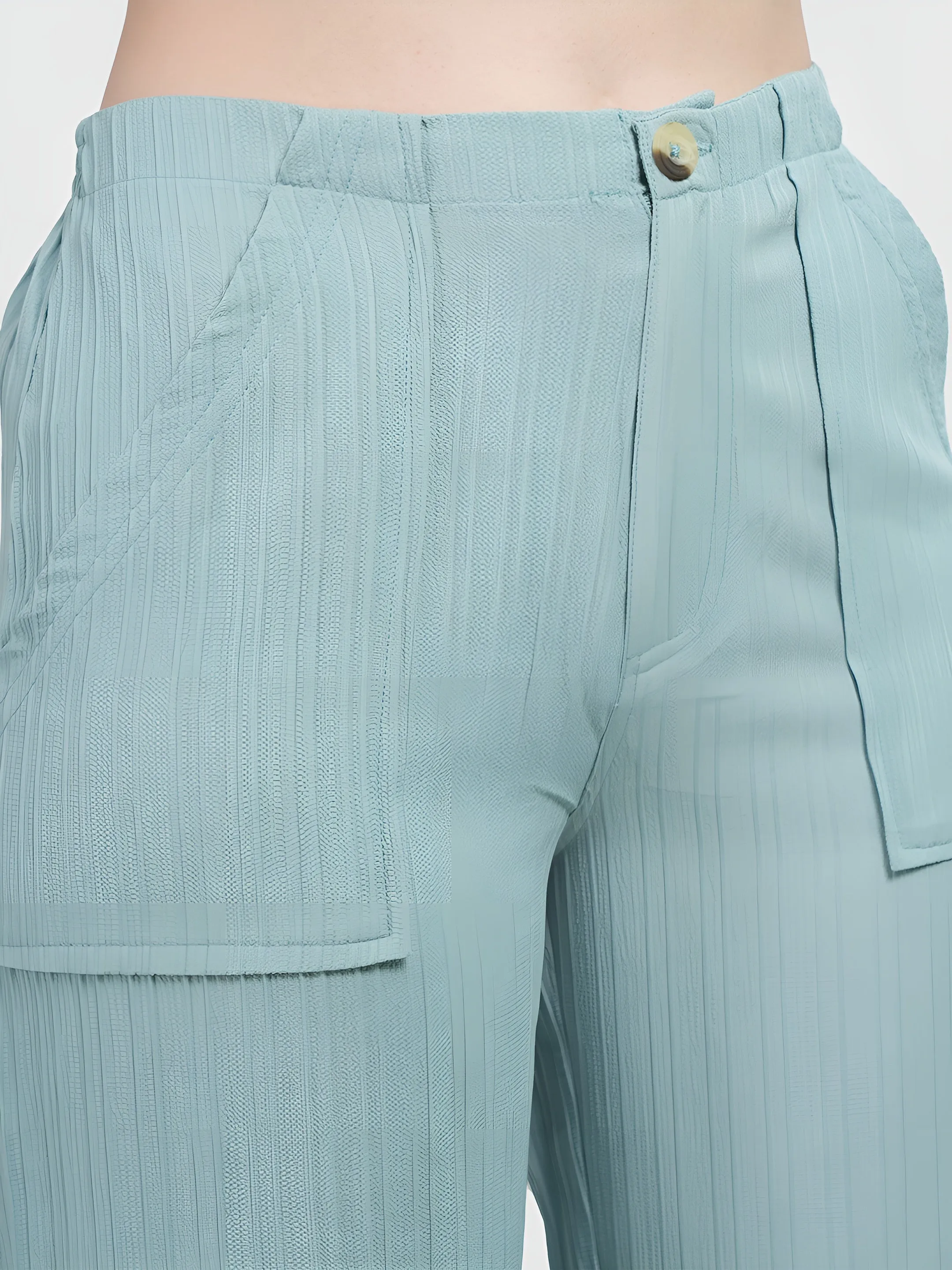 Mint  Colour | Women Formal Trousers Regular Fit