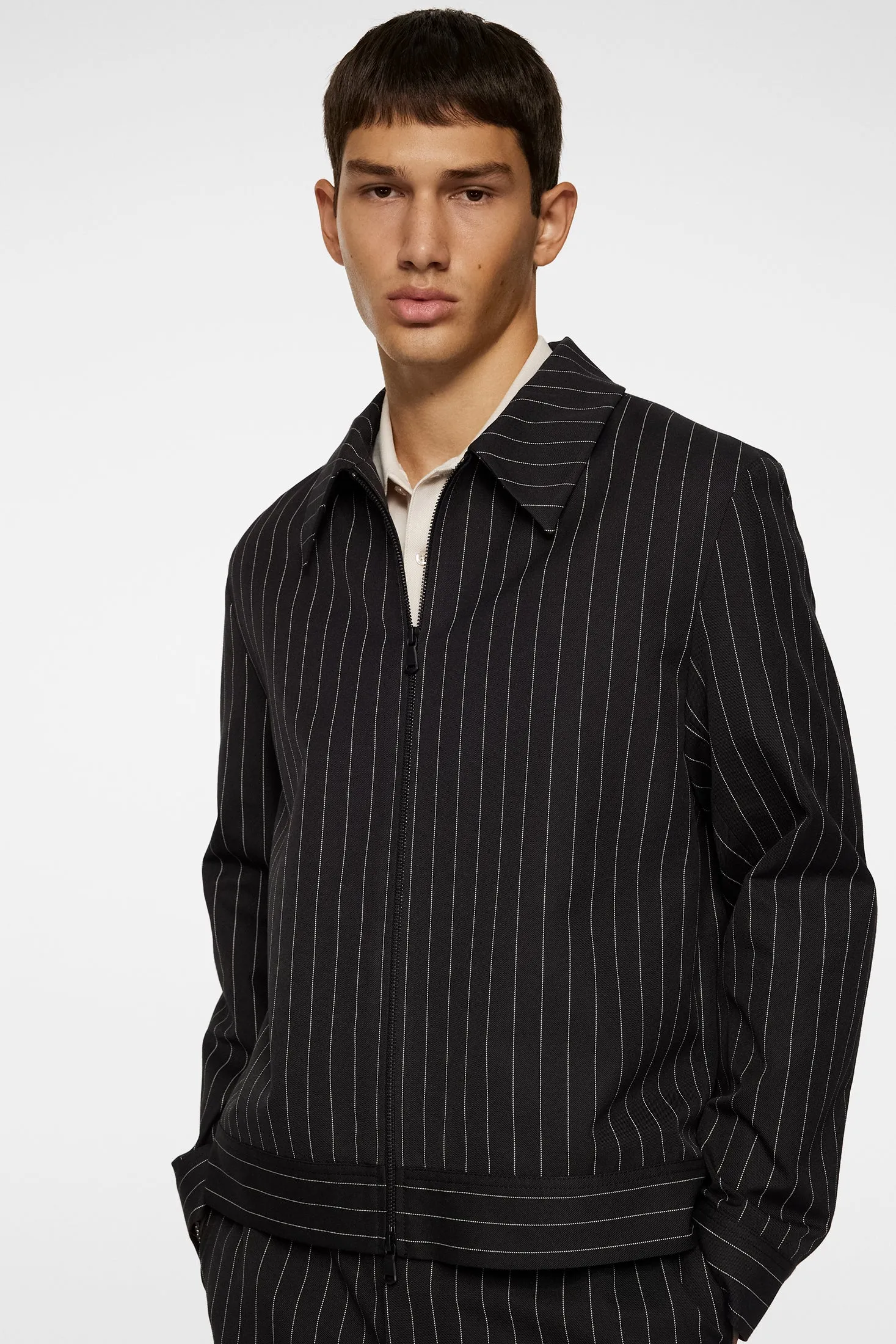 Parke Pin stripe jacket / Black