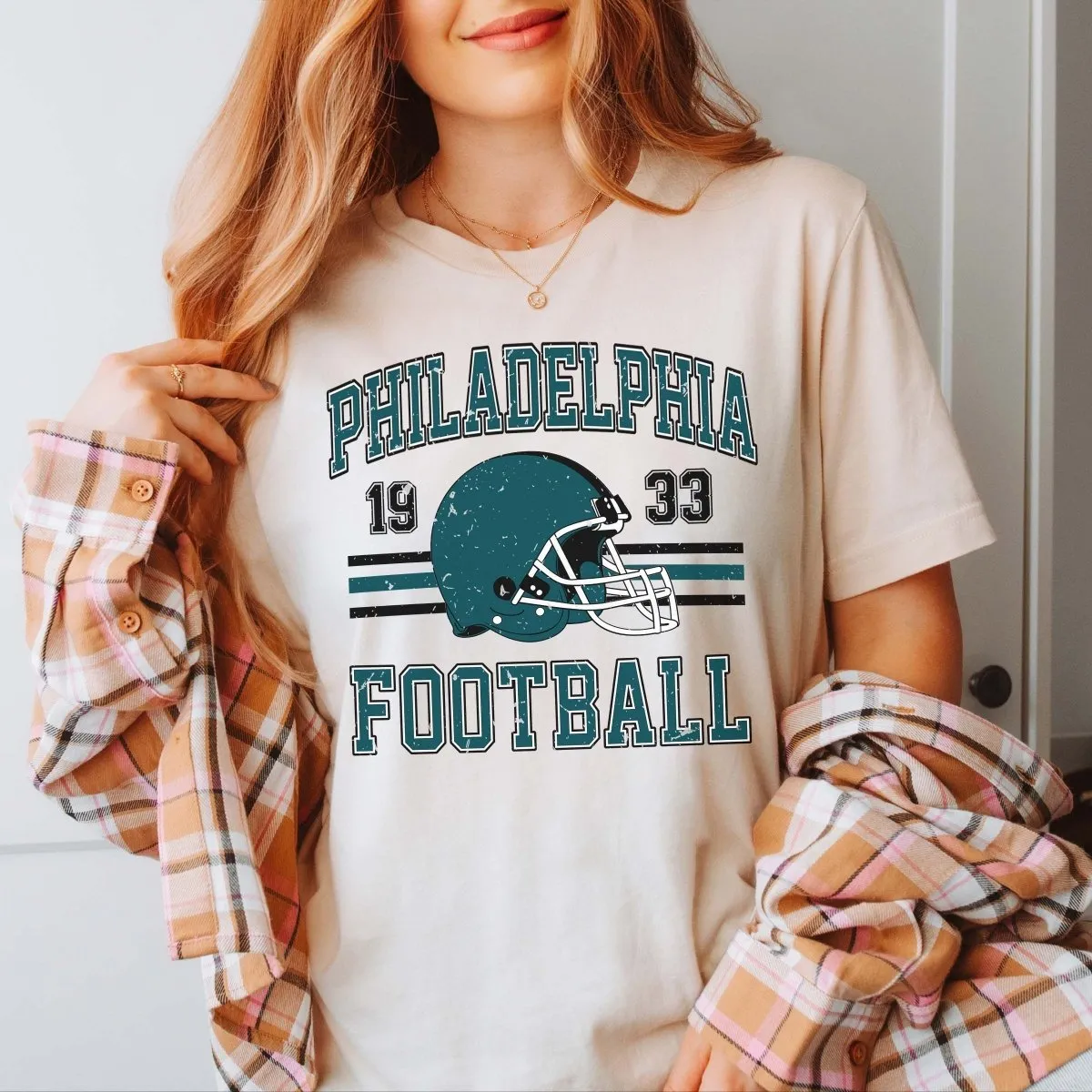 Philadelphia Football Wholesale Bella Graphic Tee - Fast Shipping