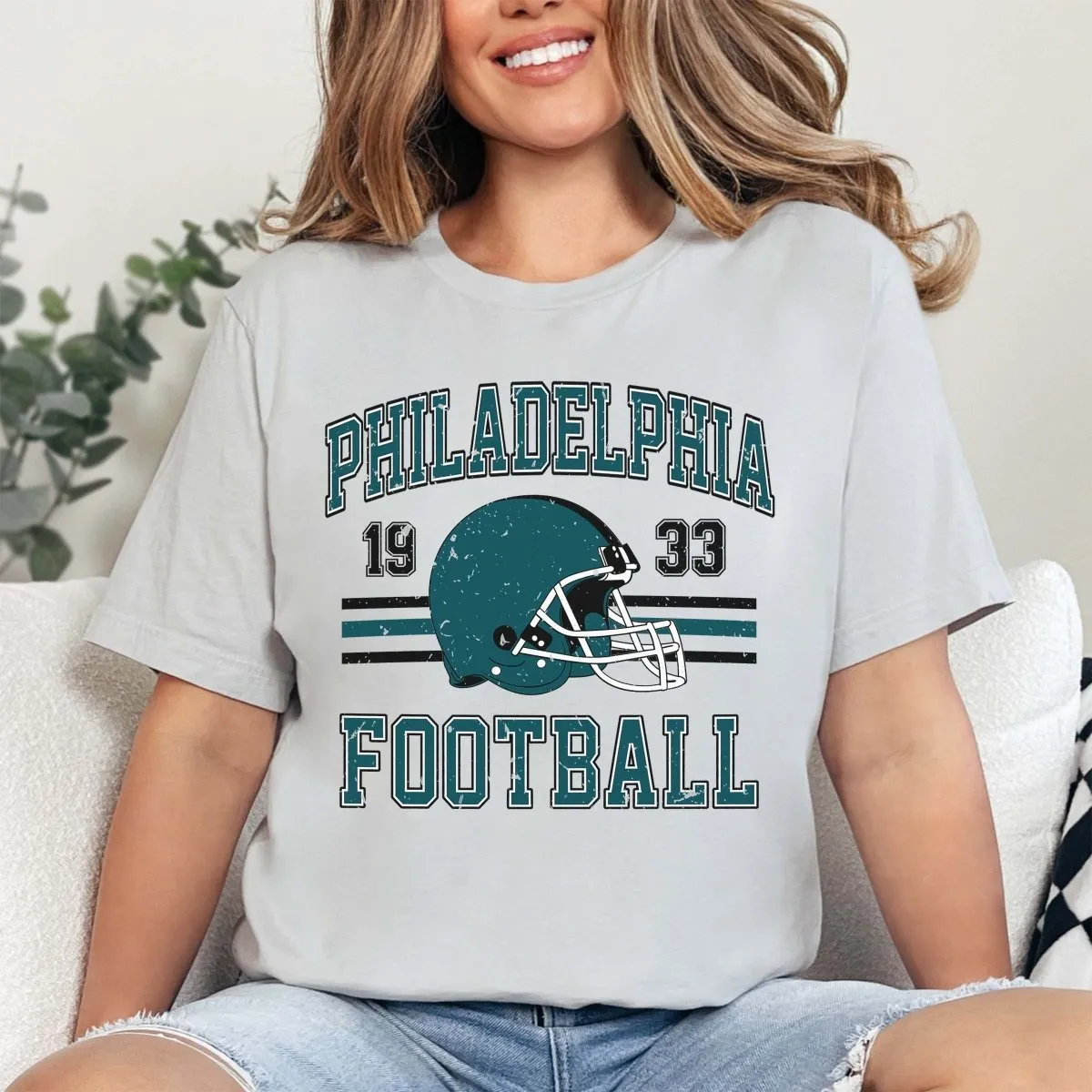 Philadelphia Football Wholesale Bella Graphic Tee - Fast Shipping