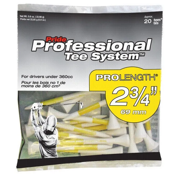 Pride PTS ProLength Wood Golf Tees - 1.5" Mini Tees