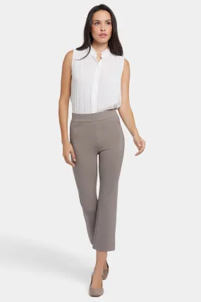 Pull-On Straight Crop Pants - Saddlewood