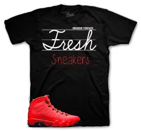 Retro 9 Chile Red Fresh Sneakers Shirt