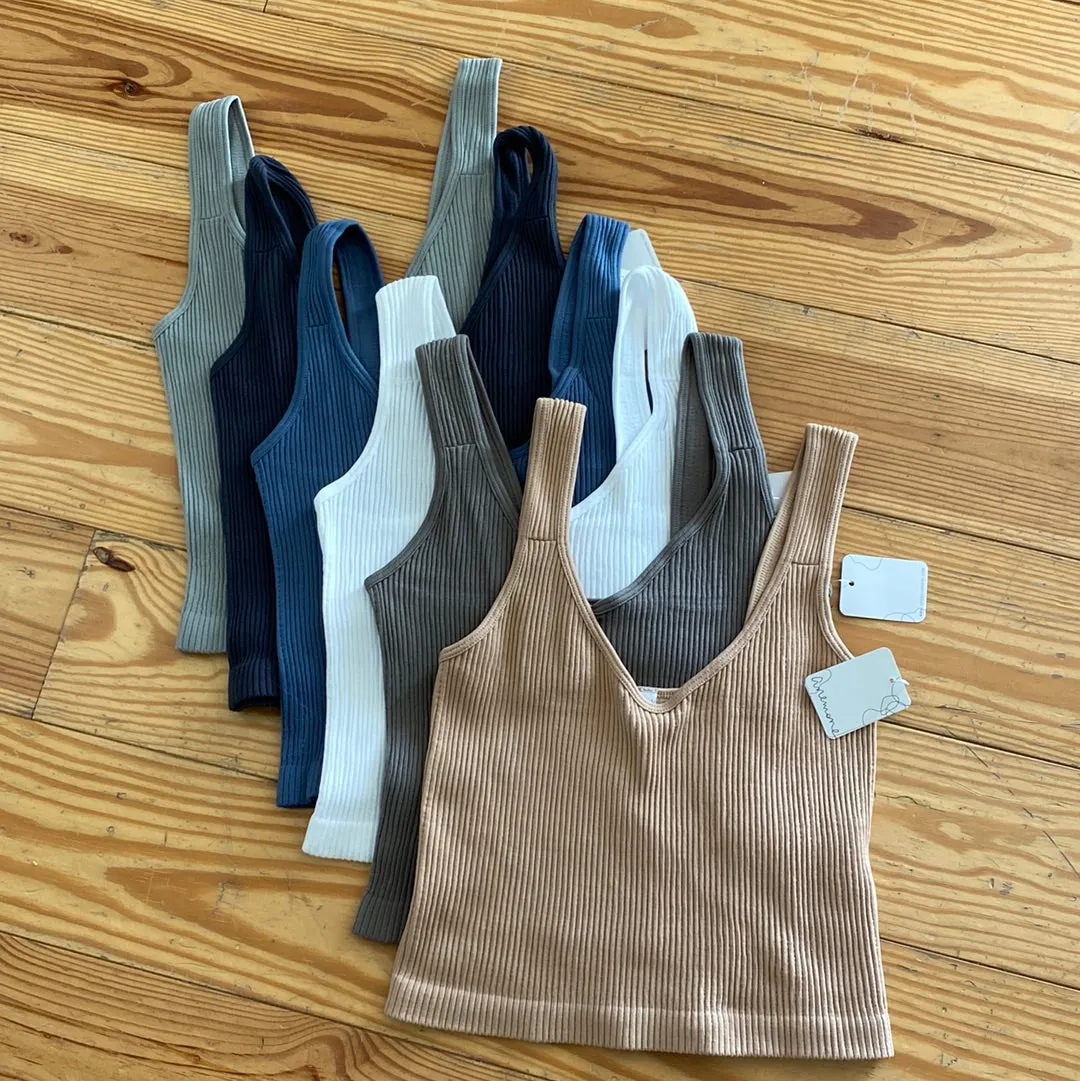 Ribbed Crop Tank